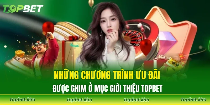 Những chương trình ưu đãi được ghim ở mục giới thiệu TOPBET