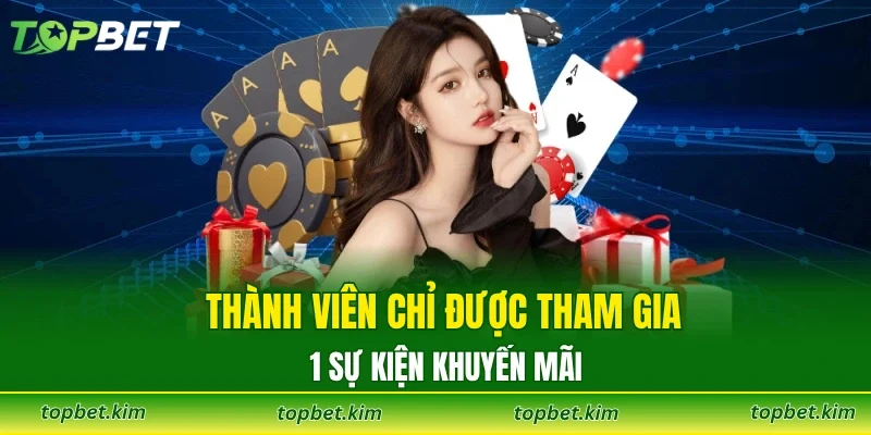 Thành viên chỉ được tham gia 1 sự kiện khuyến mãi